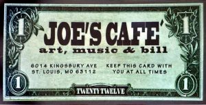 Coupon for Joe's Cafe circa 2012